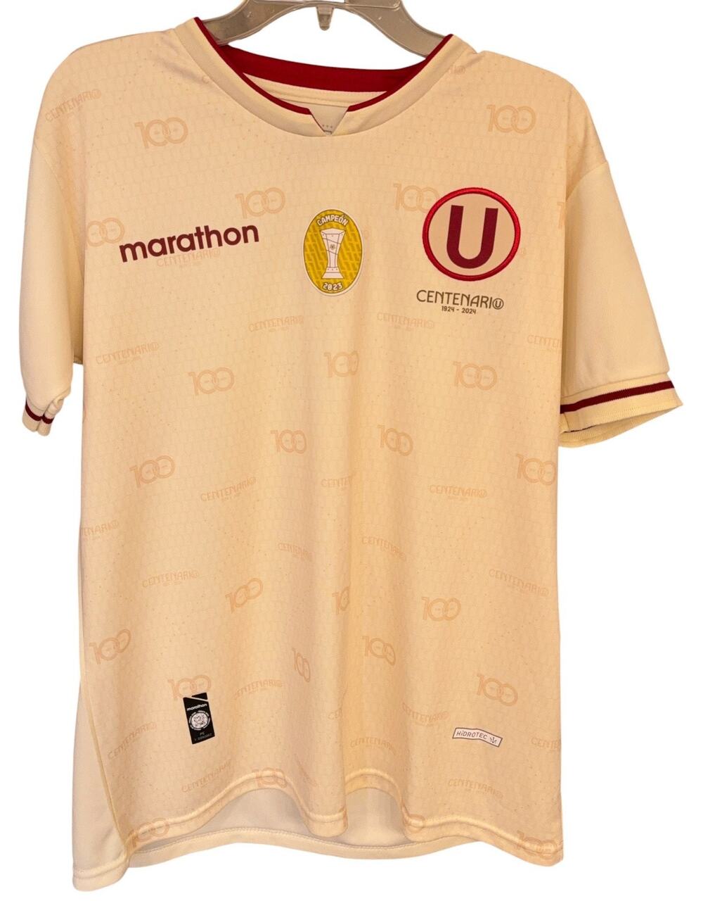 Universitario Marathon Jersey Mens L 2024 Centenario Cream Peru Soccer Shirt